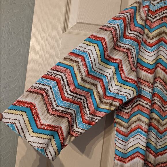 Zig-Zag Stripe Top Size 3X Allyson Whitmore - Picture 3 of 4
